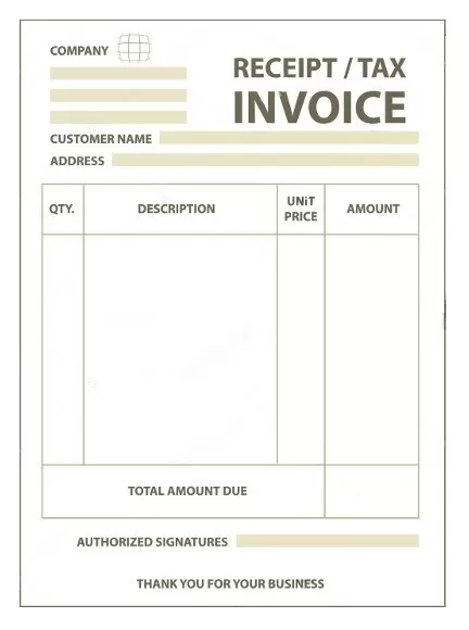 Blank Paper Invoice Template