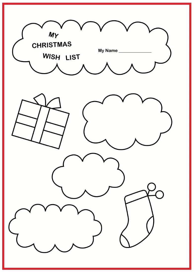 Christmas Day Wish List Template