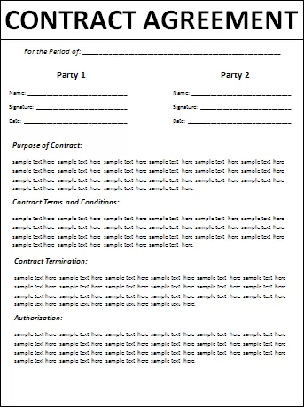 Blank Contract Template