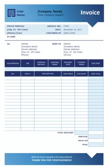 Free Invoice Excel Layout