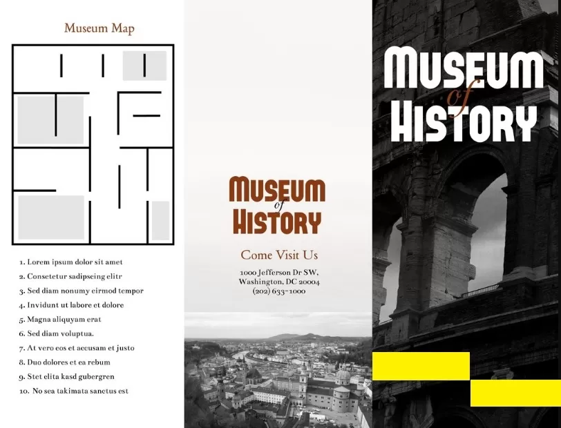 Free Museum Pamphlet Template