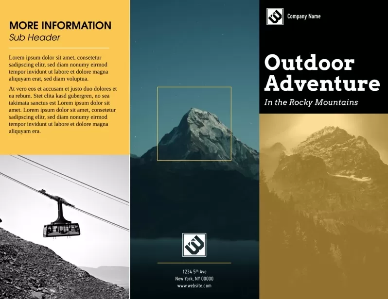 Free Outdoor Adventure Pamphlet Template