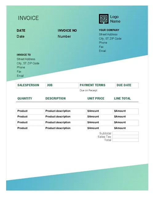 Free Professional Invoice Template