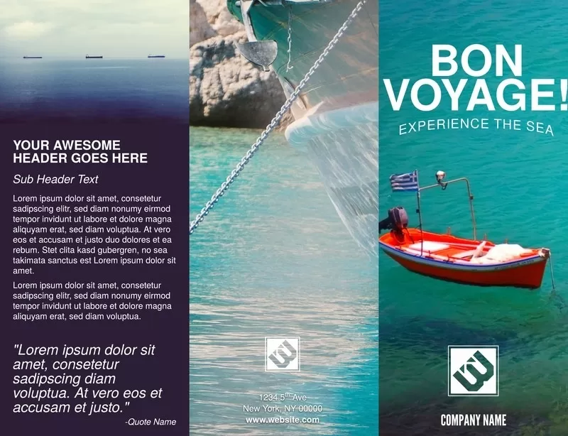 Free Voyage Pamphlet Template