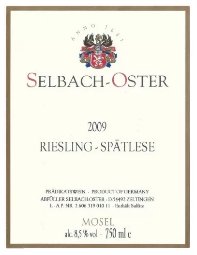 German Wine Label Example