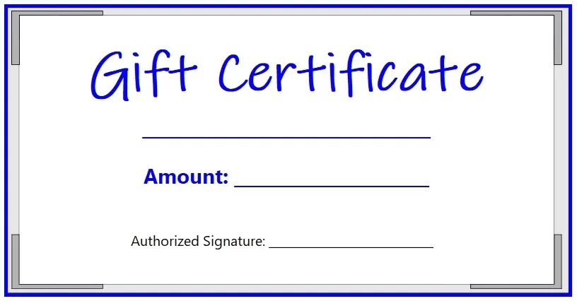 Gift Certificate Template 3