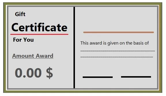 Gift Certificate Template 4