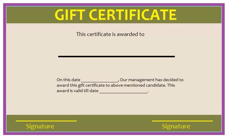 Gift Certificate Template 7