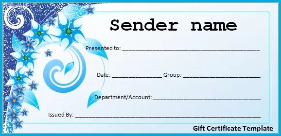 Gift Certificate Template