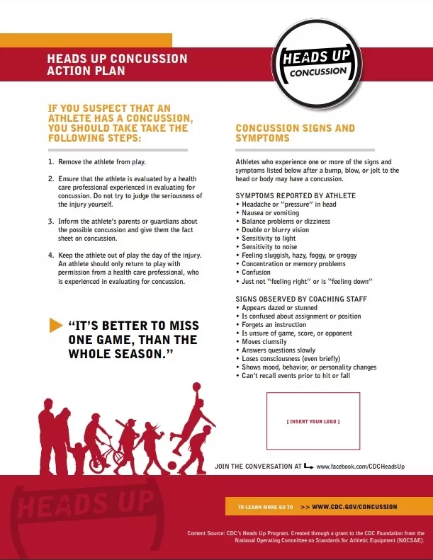 Heads Up Concussion Action Plan Template