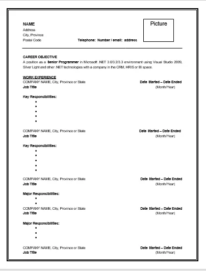 Job-Resume-Template