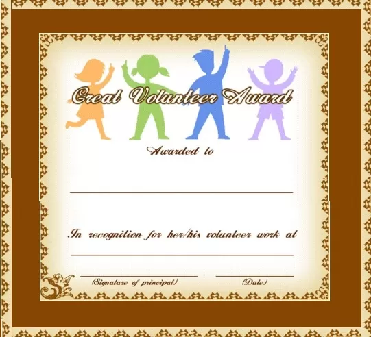 Kids Award Certificate Template