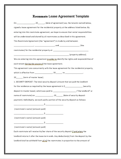 Lease Agreement Template