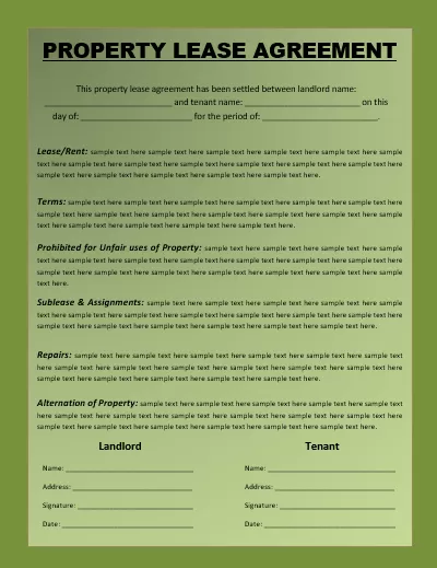 Lease Agreement Template