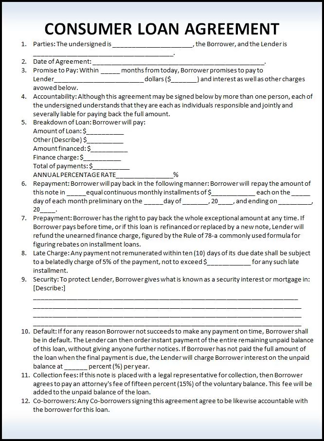 Loan Agreement Template