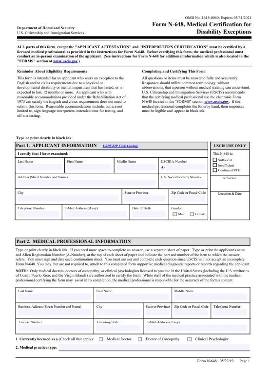 Medical Certificate For Disability Sample