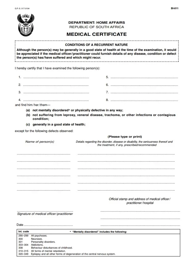 Medical Leave Certificate Template