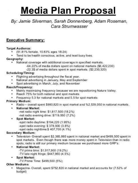 Medical Proposal Plan Template