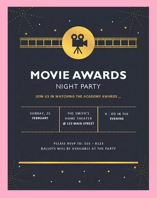 Movie Award Certificate Template