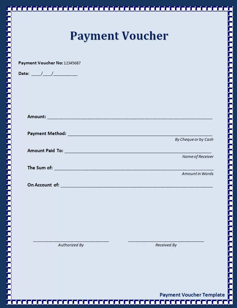 Payment Voucher Template