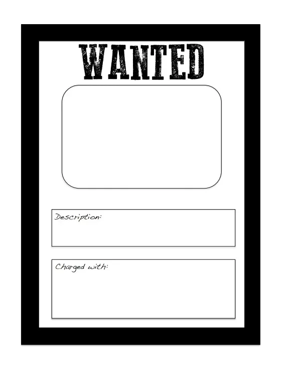 Printable Wanted Poster Template