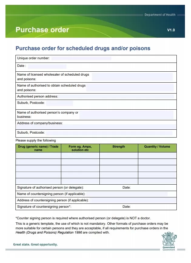 Purchase Order Sample