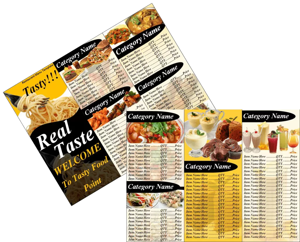 Free Restaurant Menu Templates