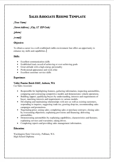 Sales-Resume-Template