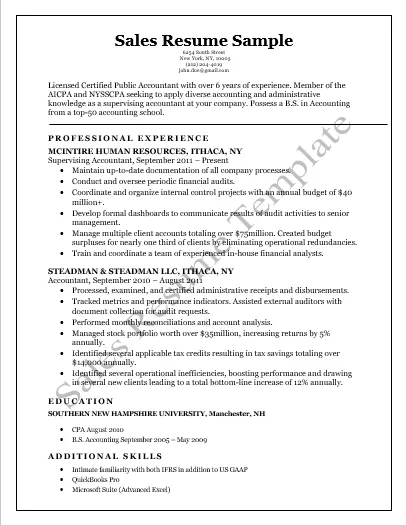 Sales-Resume-Template