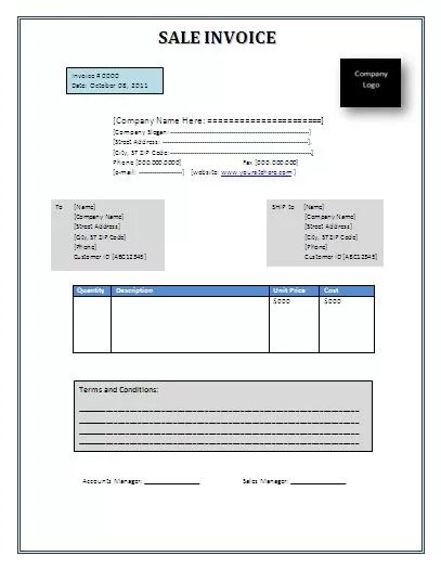 Sales Invoice Template