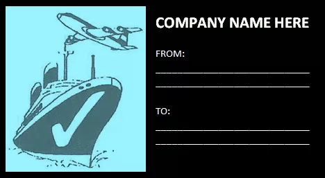 Shipping Label Template