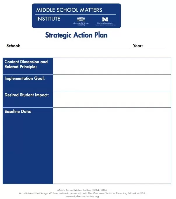 Strategic Action Plan Template