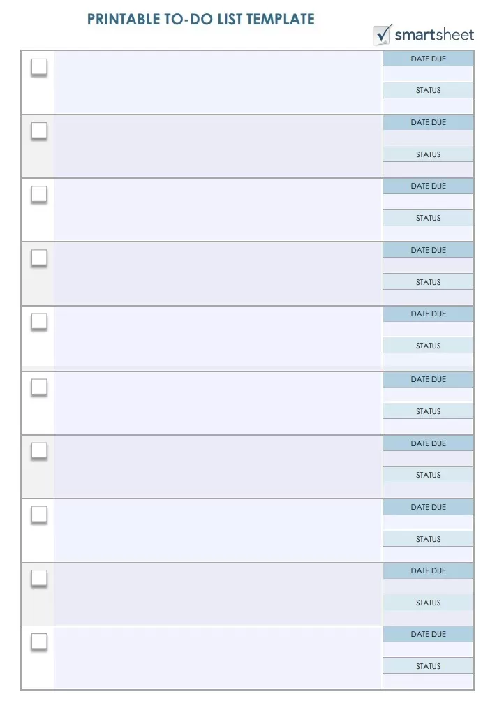 To Do List Template Excel