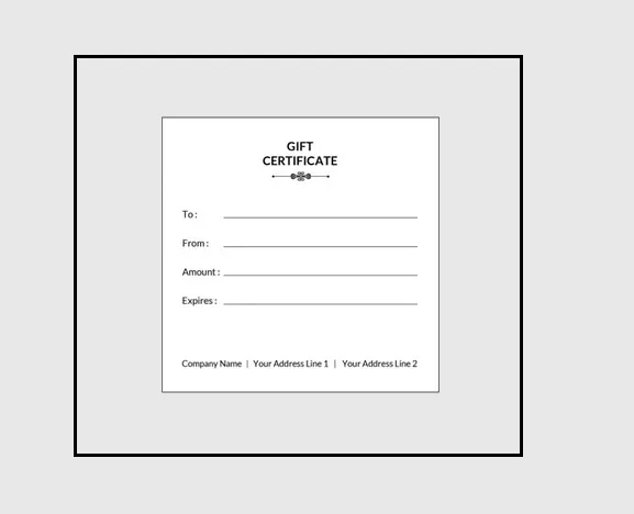 Unique Gift Certificate Template 5