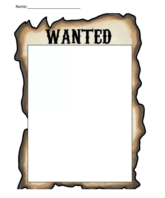 Wanted Poster Layout