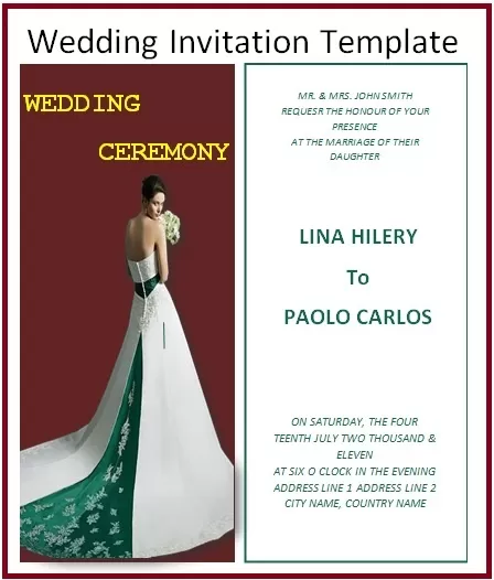 Wedding Day Invitation Template