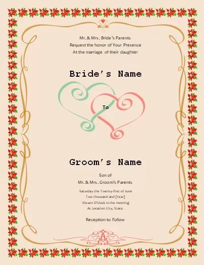 Royal Style Wedding Invitation Template