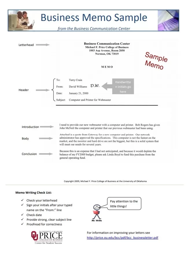 Business Memo Template