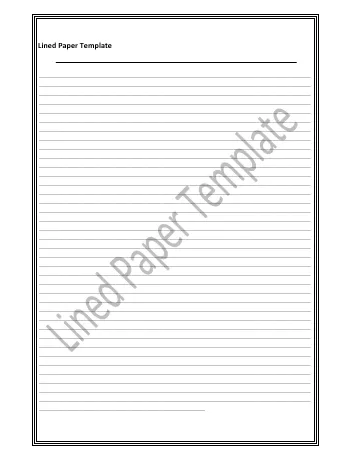 Line Paper Template