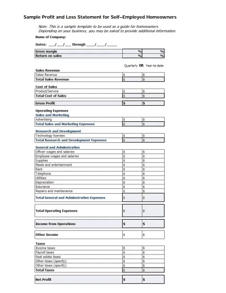 Statement of Profit and Loss