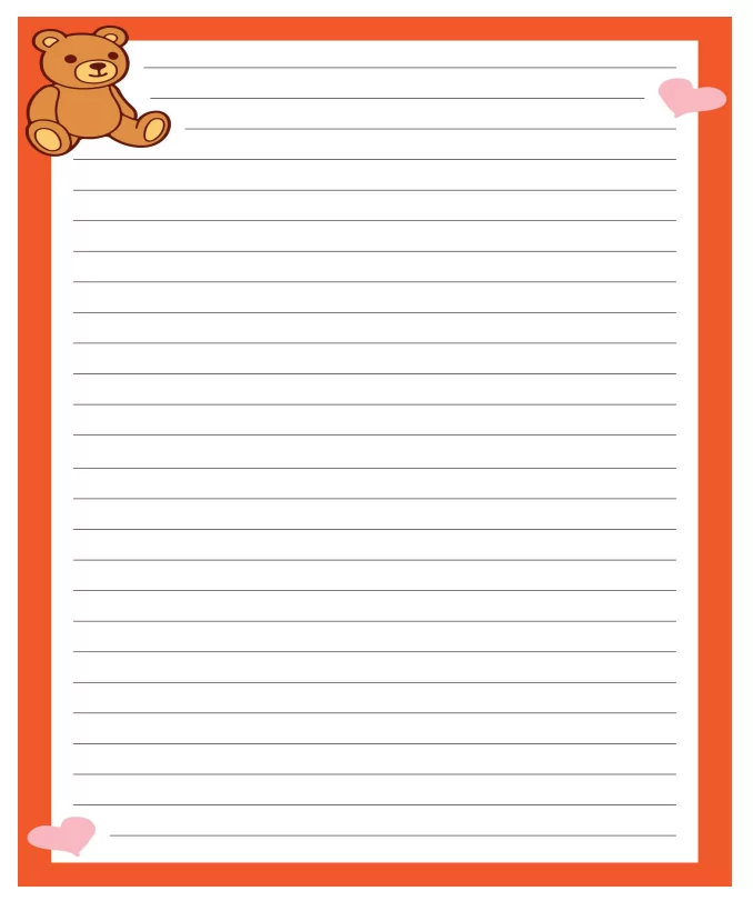 Blank Romantic Letter Template