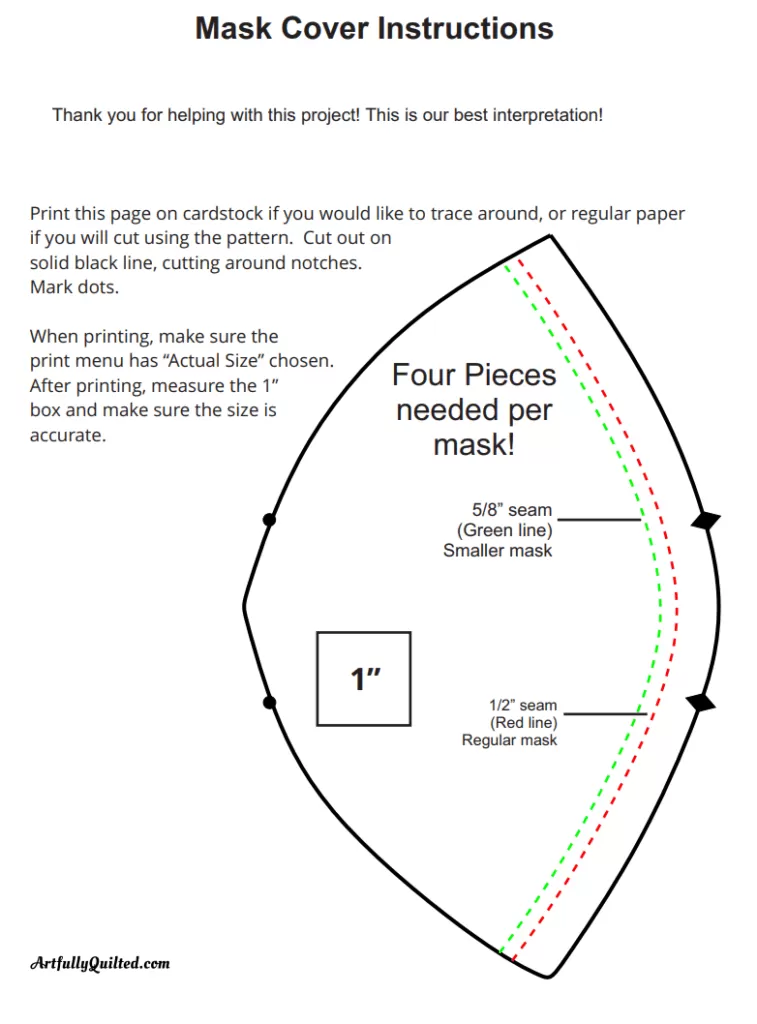 Face Mask Cover Template