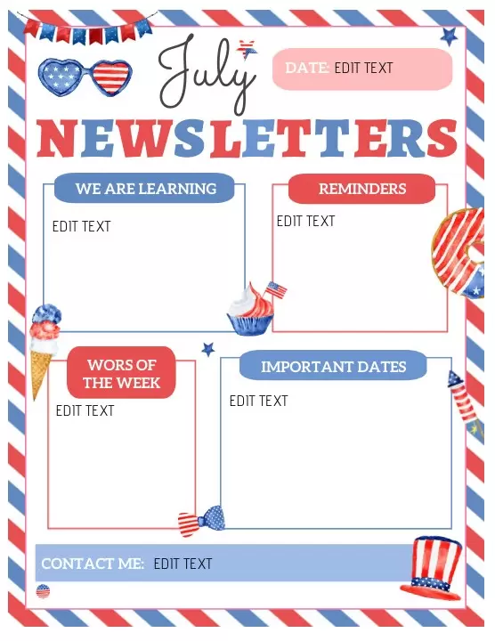 Free Newsletter Design Template