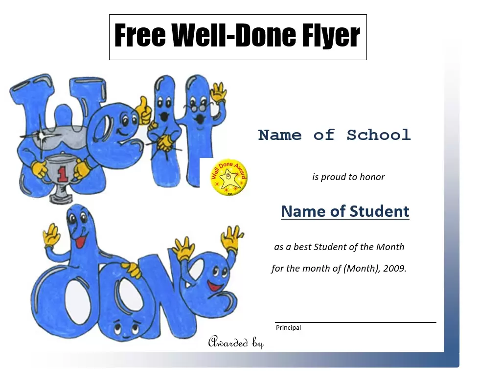 Free Well Done Flyer Template