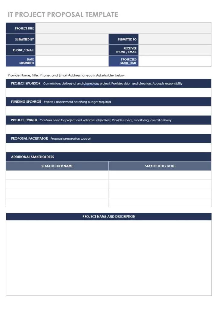 IT Project Proposal Template