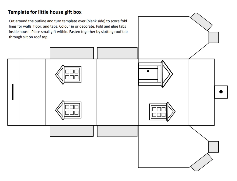 Little House Gift Box Template