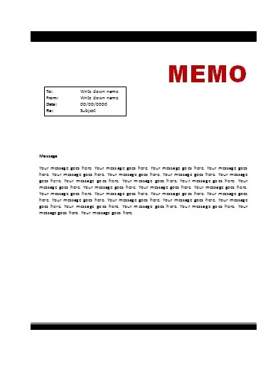 memo template