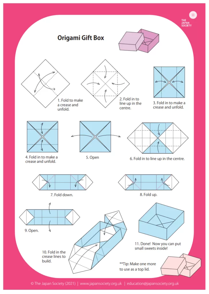 Origami Gift Box Template