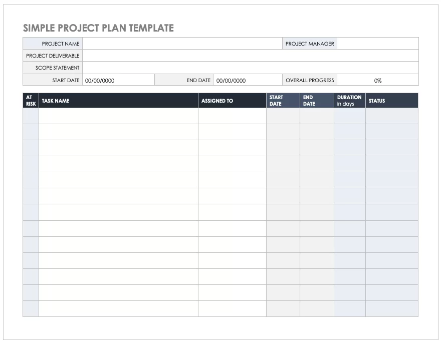 Project Plan Template