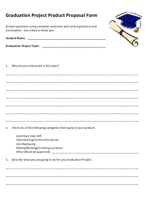 Project Proposal Form